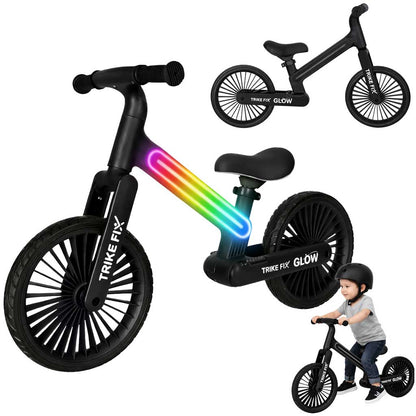 Rowerek biegowy TRIKE FIX Glow LED – czarny