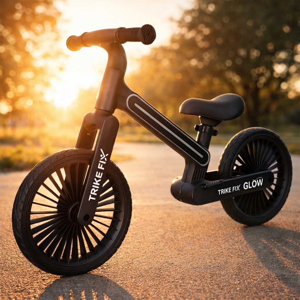 Rowerek biegowy TRIKE FIX Glow LED – czarny