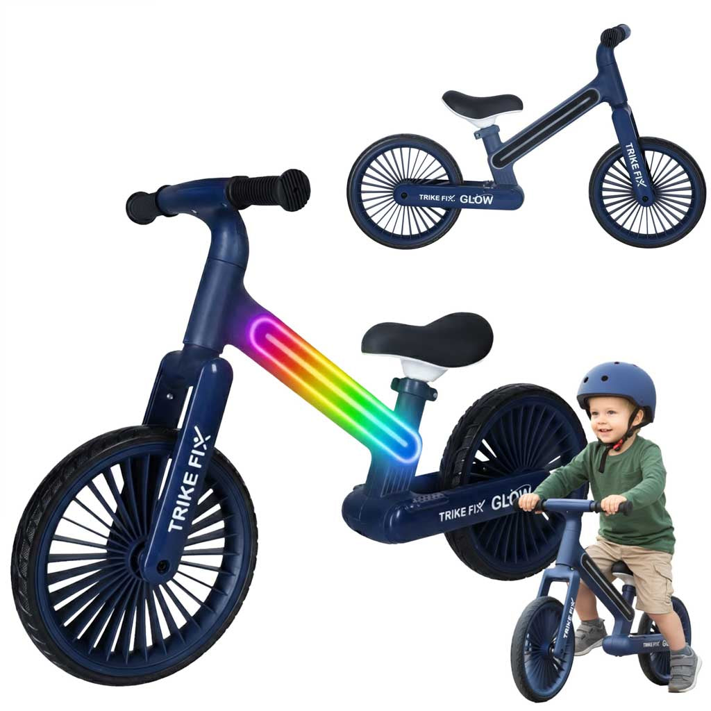 Rowerek biegowy TRIKE FIX Glow LED – granatowy