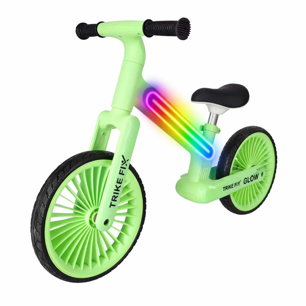 Rowerek biegowy TRIKE FIX Glow LED – neonowa zieleń