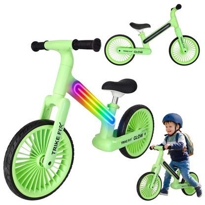 Rowerek biegowy TRIKE FIX Glow LED – neonowa zieleń