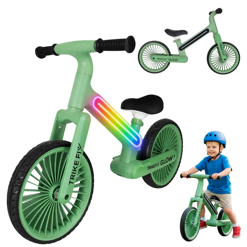 TRIKE FIX Glow LED Balance Bike – Green
