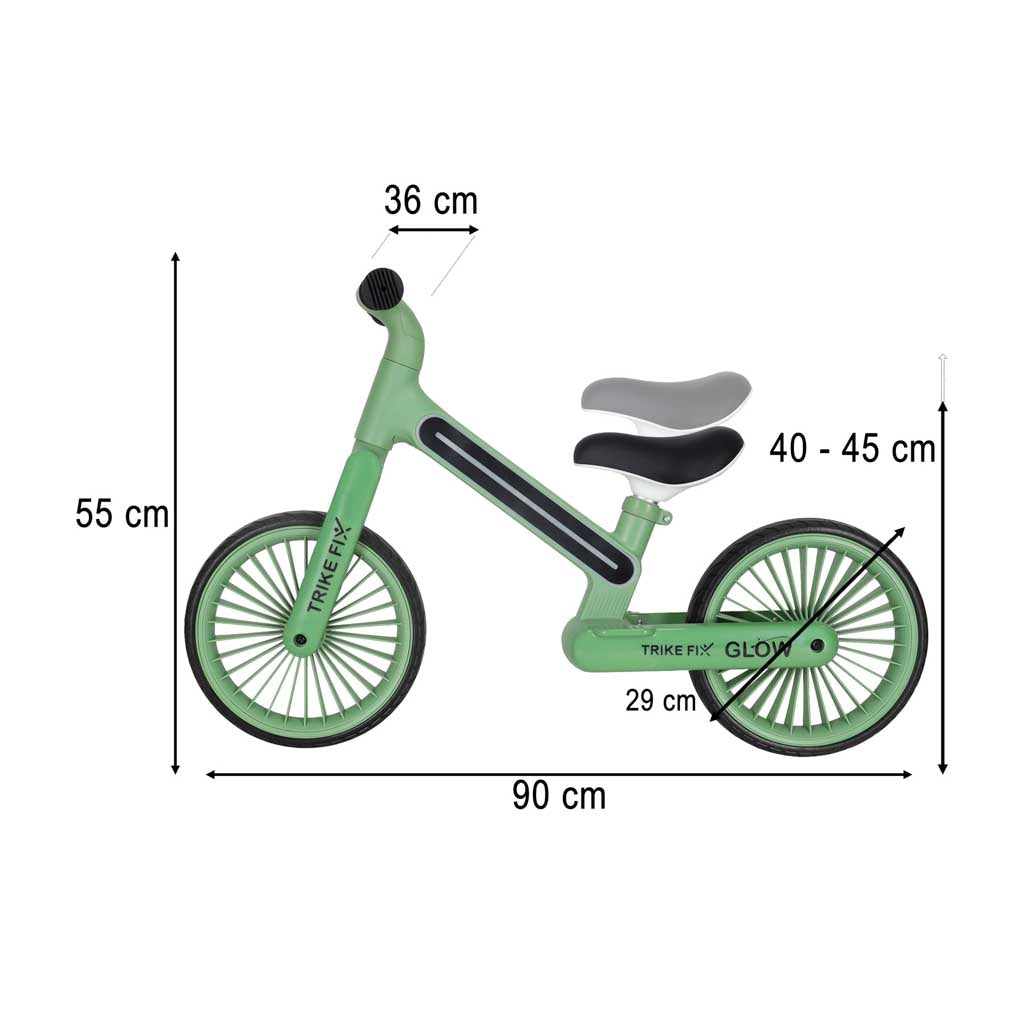 TRIKE FIX Glow LED Balance Bike – Green