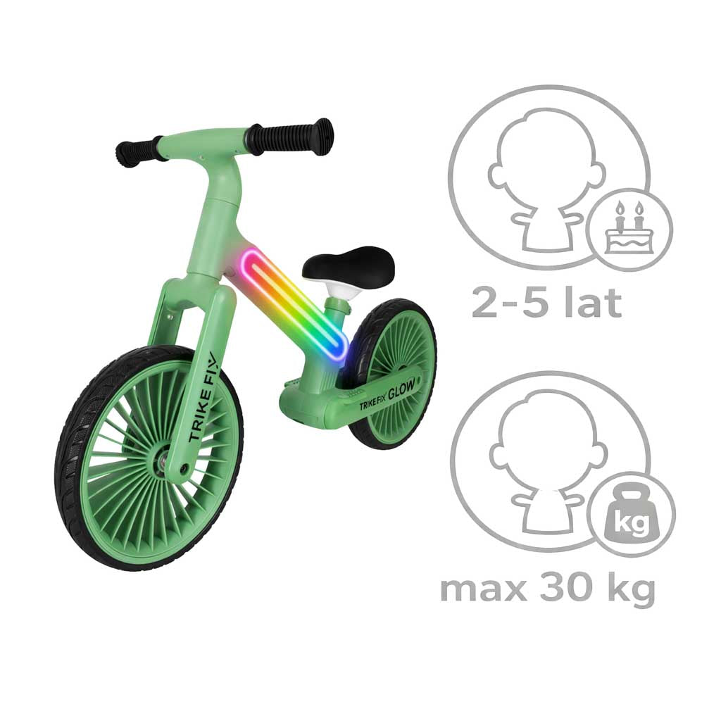 TRIKE FIX Glow LED Balance Bike – Green
