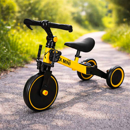 Rowerek biegowy i trójkołowy Trike Fix Mini 3w1 – żółty