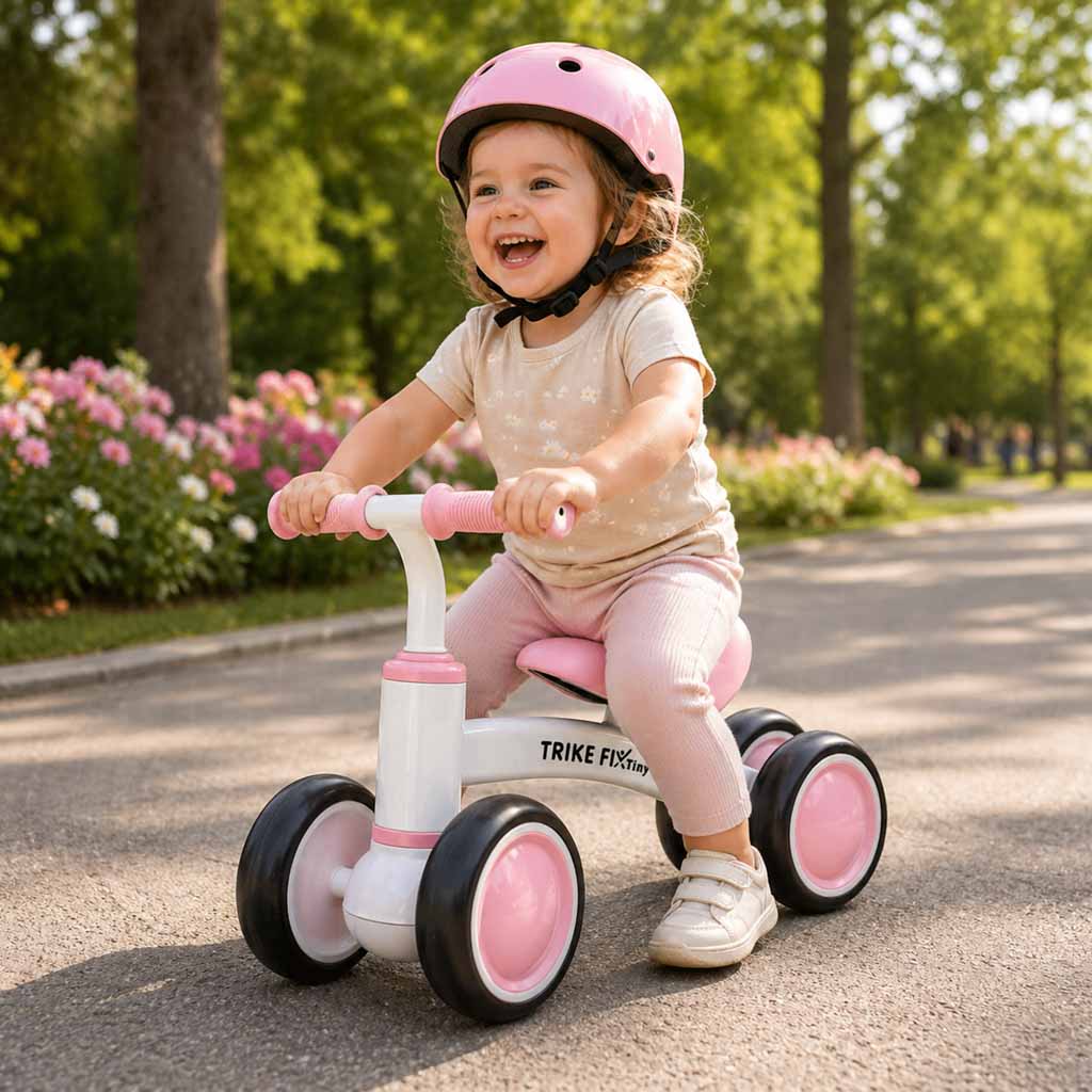 Rowerek biegowy Trike Fix Tiny 18M+ biało-różowy