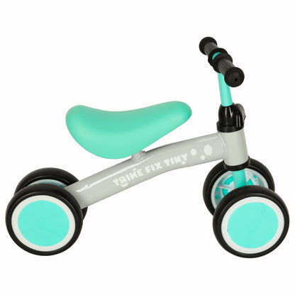 Rowerek biegowy czterokołowy dla maluchów Trike Fix Tiny 2+ – miętowo-szary