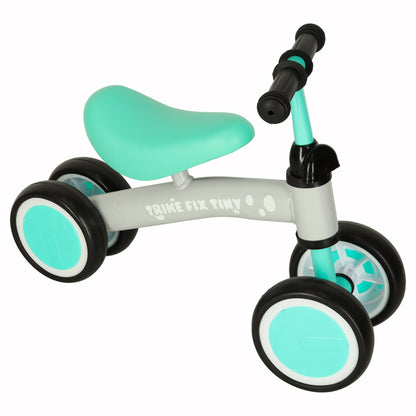 Rowerek biegowy czterokołowy dla maluchów Trike Fix Tiny 2+ – miętowo-szary