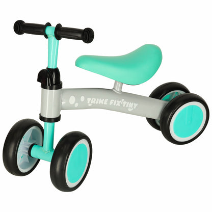 Rowerek biegowy czterokołowy dla maluchów Trike Fix Tiny 2+ – miętowo-szary