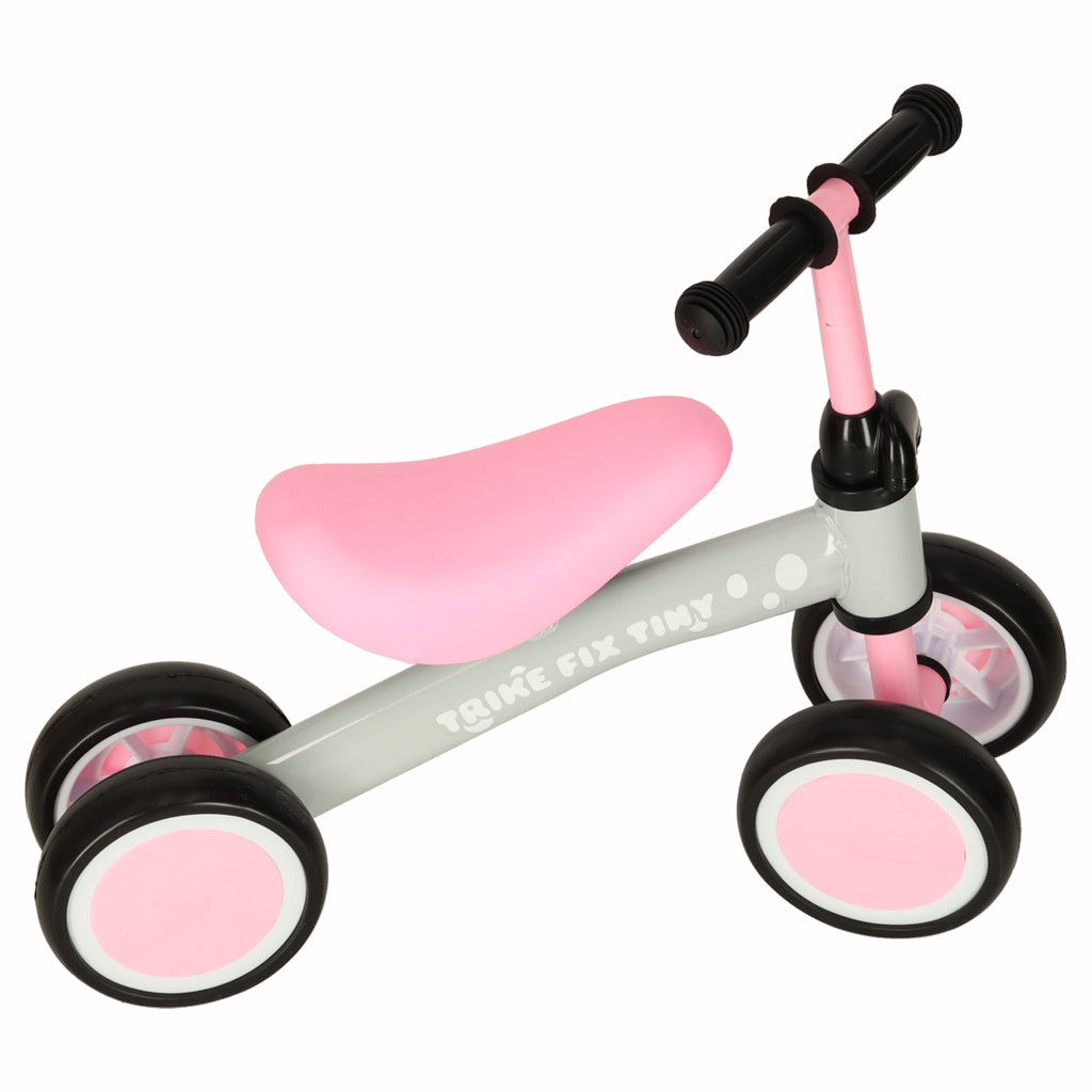 Trike Fix Tiny czterokołowy rowerek biegowy dla dzieci 2+ – różowo-szary