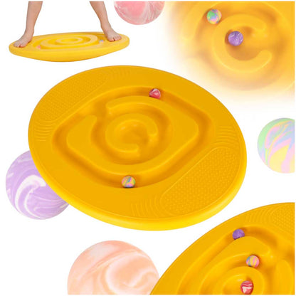 Yellow Balance Board with Labyrinth for Kids 3+
