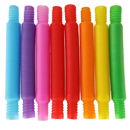 Sensoryczne Rurki Rozciągliwe Montessori, 8 sztuk – Pop Tubes