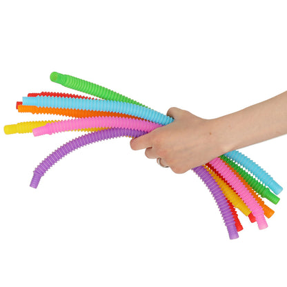 Sensoryczne Rurki Rozciągliwe Montessori, 8 sztuk – Pop Tubes