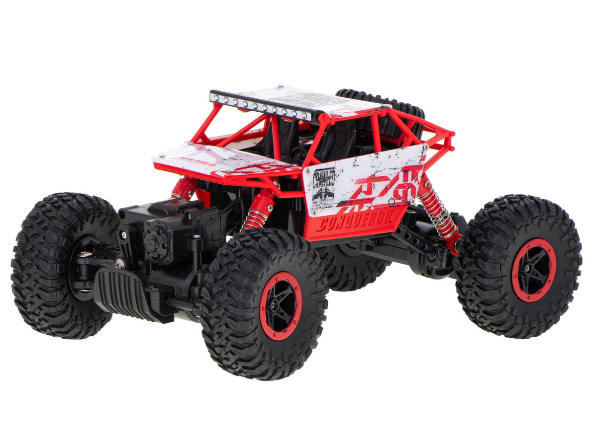 RC Rock Crawler 4WD Remote Control Off-Road Car 1:18 – Red