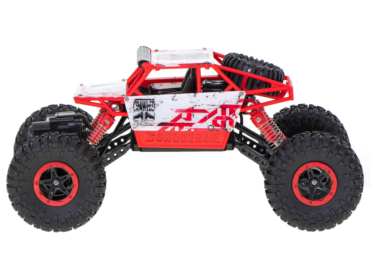 RC Rock Crawler 4WD Remote Control Off-Road Car 1:18 – Red