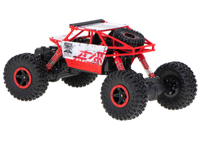 RC Rock Crawler 4WD Remote Control Off-Road Car 1:18 – Red