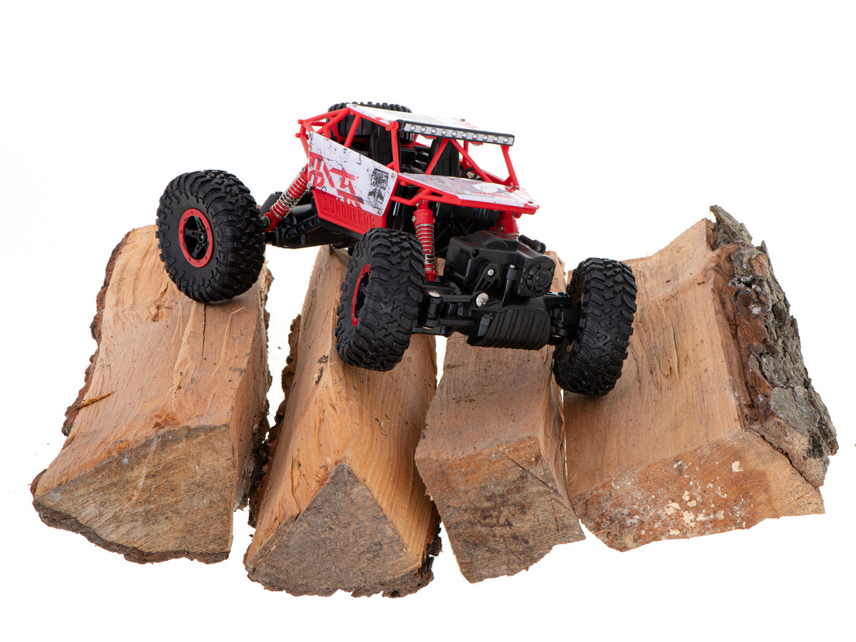RC Rock Crawler 4WD Remote Control Off-Road Car 1:18 – Red