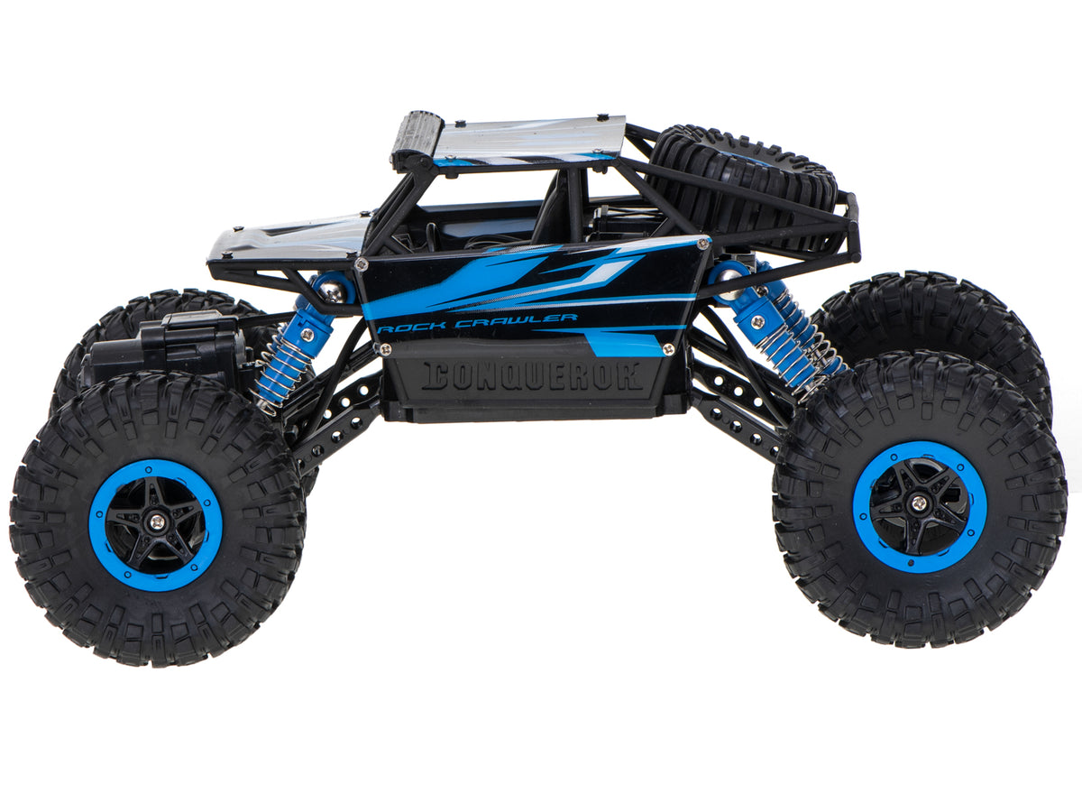 Zdalnie sterowany samochód terenowy RC Rock Crawler 4WD 1:18 – niebieski