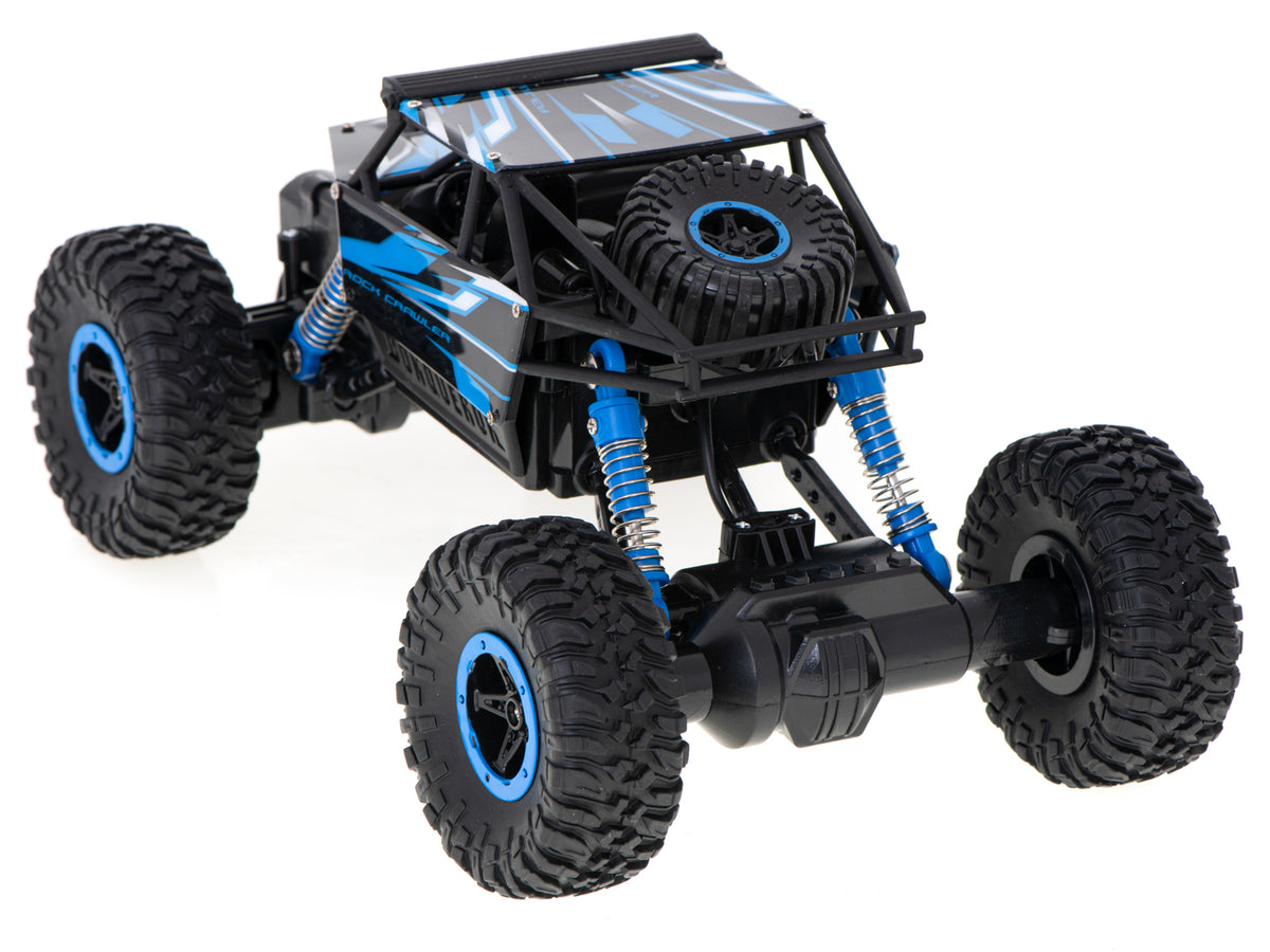 Zdalnie sterowany samochód terenowy RC Rock Crawler 4WD 1:18 – niebieski