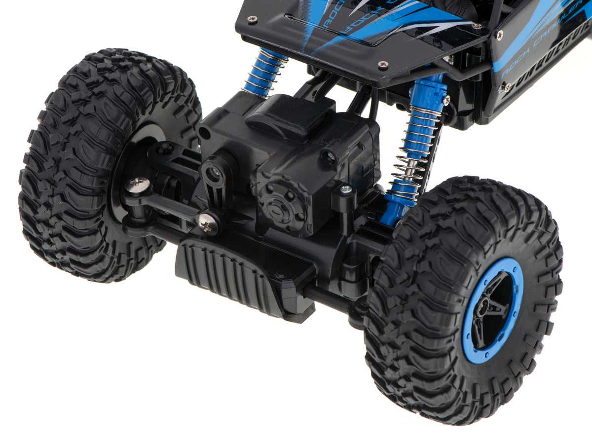 Zdalnie sterowany samochód terenowy RC Rock Crawler 4WD 1:18 – niebieski