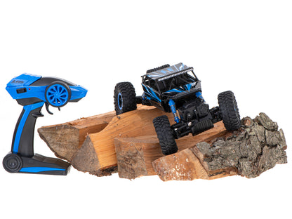 Zdalnie sterowany samochód terenowy RC Rock Crawler 4WD 1:18 – niebieski