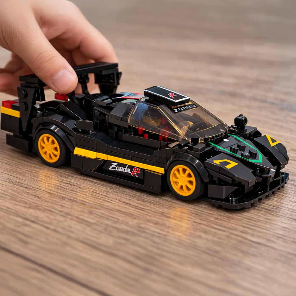 Zestaw klocków konstrukcyjnych Pagani Zonda R – 387 elementów, skala 1:28