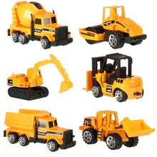 Zestaw zabawek – pojazdy budowlane – 6 mini maszyn budowlanych