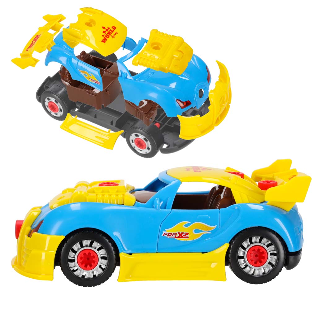 2-in-1 Buildable Sports Car with Electric Drill