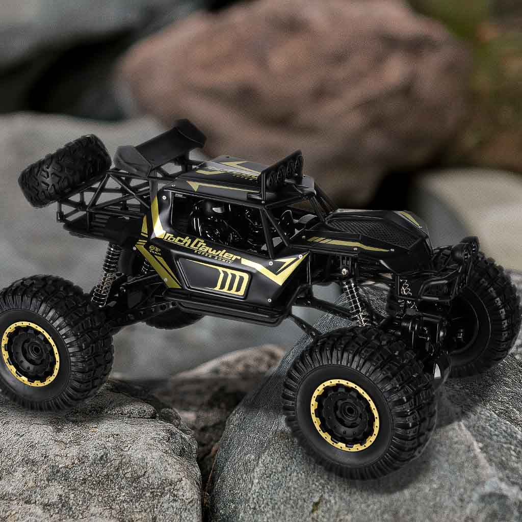Zdalnie sterowany samochód terenowy 4WD Rock Crawler 1:8 – czarny