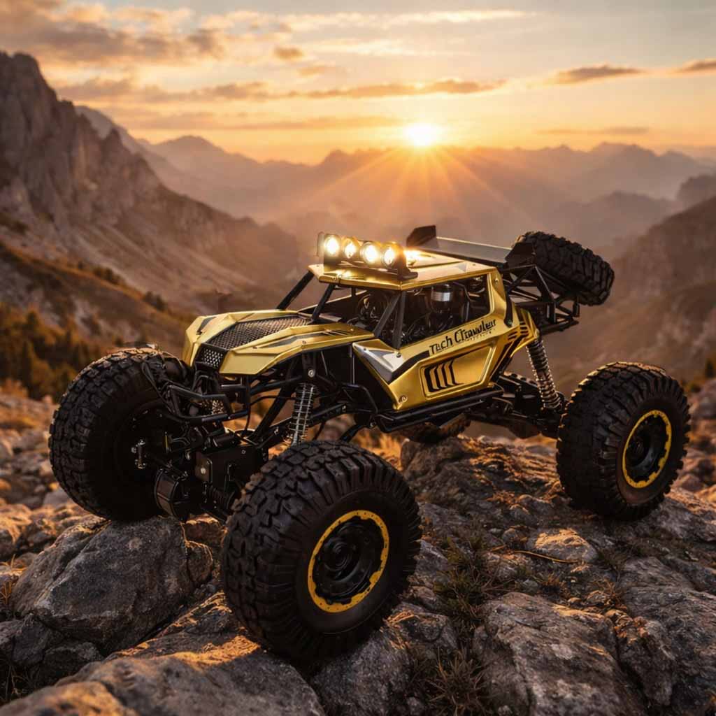 Samochód terenowy zdalnie sterowany 1:8 RC Rock Crawler 4WD – złoty