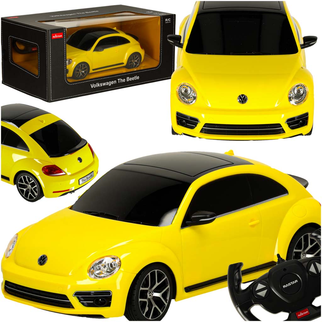 Rastar 78000 RC Volkswagen Beetle 1:14 – żółty samochód zdalnie sterowany