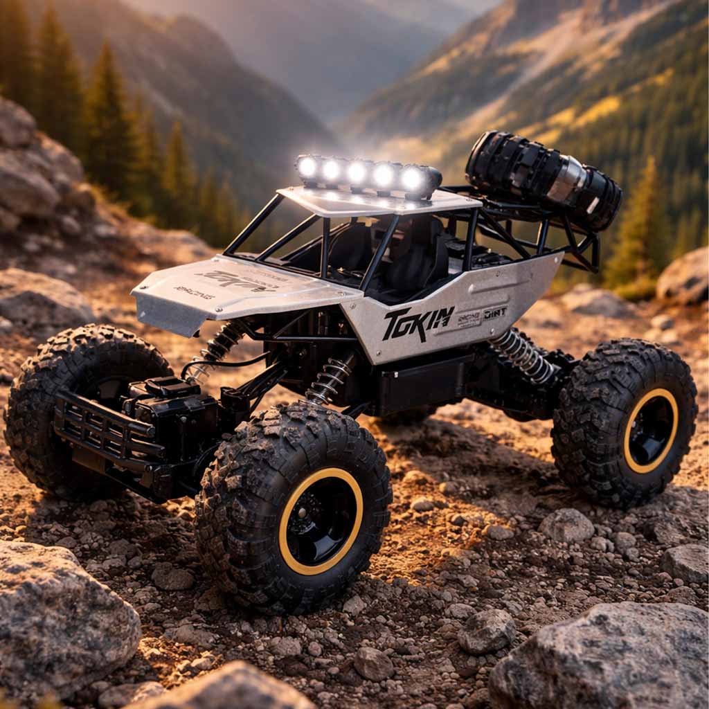 Zdalnie sterowany samochód terenowy 4WD Rock Crawler 1:12 – Metalowy model off-road