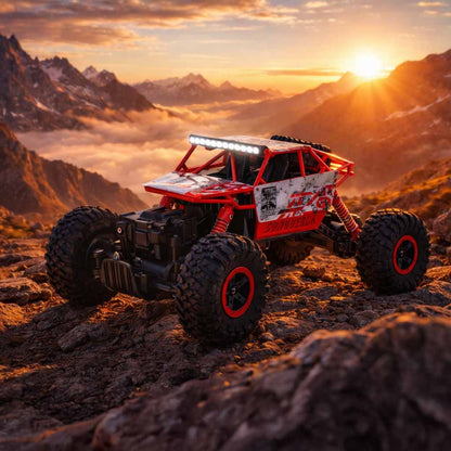 RC Rock Crawler 4WD Remote Control Off-Road Car 1:18 – Red