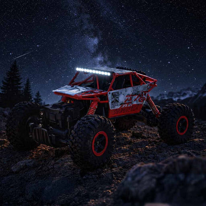 RC Rock Crawler 4WD Remote Control Off-Road Car 1:18 – Red