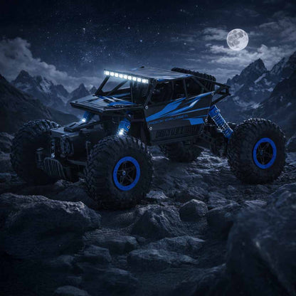 Zdalnie sterowany samochód terenowy RC Rock Crawler 4WD 1:18 – niebieski