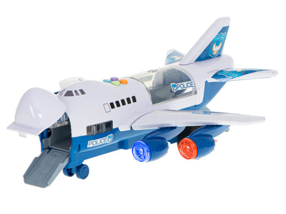 Police Vehicle Transporter Airplane Playset