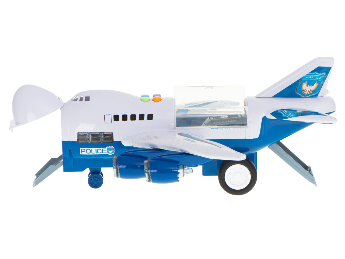 Police Vehicle Transporter Airplane Playset
