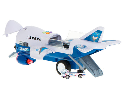 Police Vehicle Transporter Airplane Playset