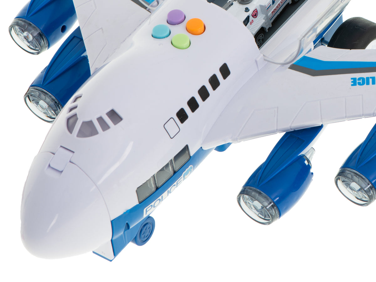 Police Vehicle Transporter Airplane Playset