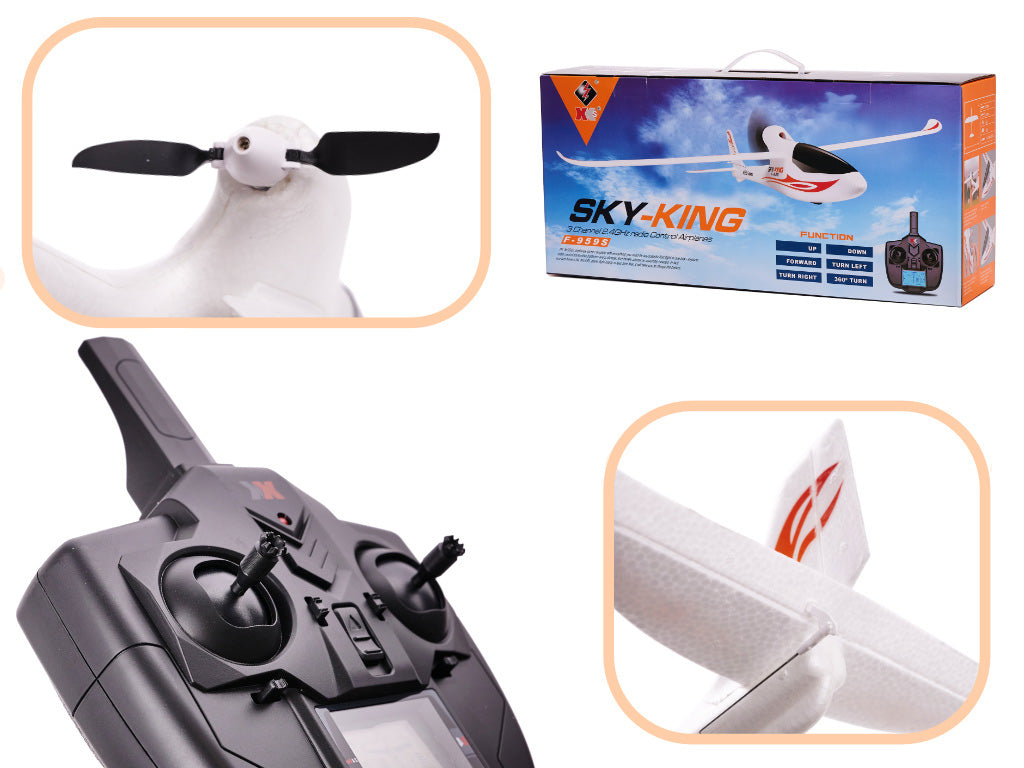 WLtoys F959S RC Szybowiec z żyroskopem – gotowy do lotu