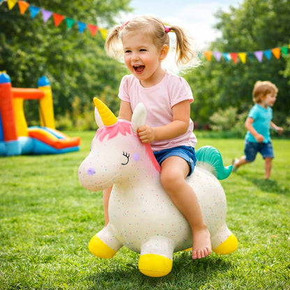 Jumping Unicorn Hopper Ball for Kids 3+ – Inflatable Ride-On