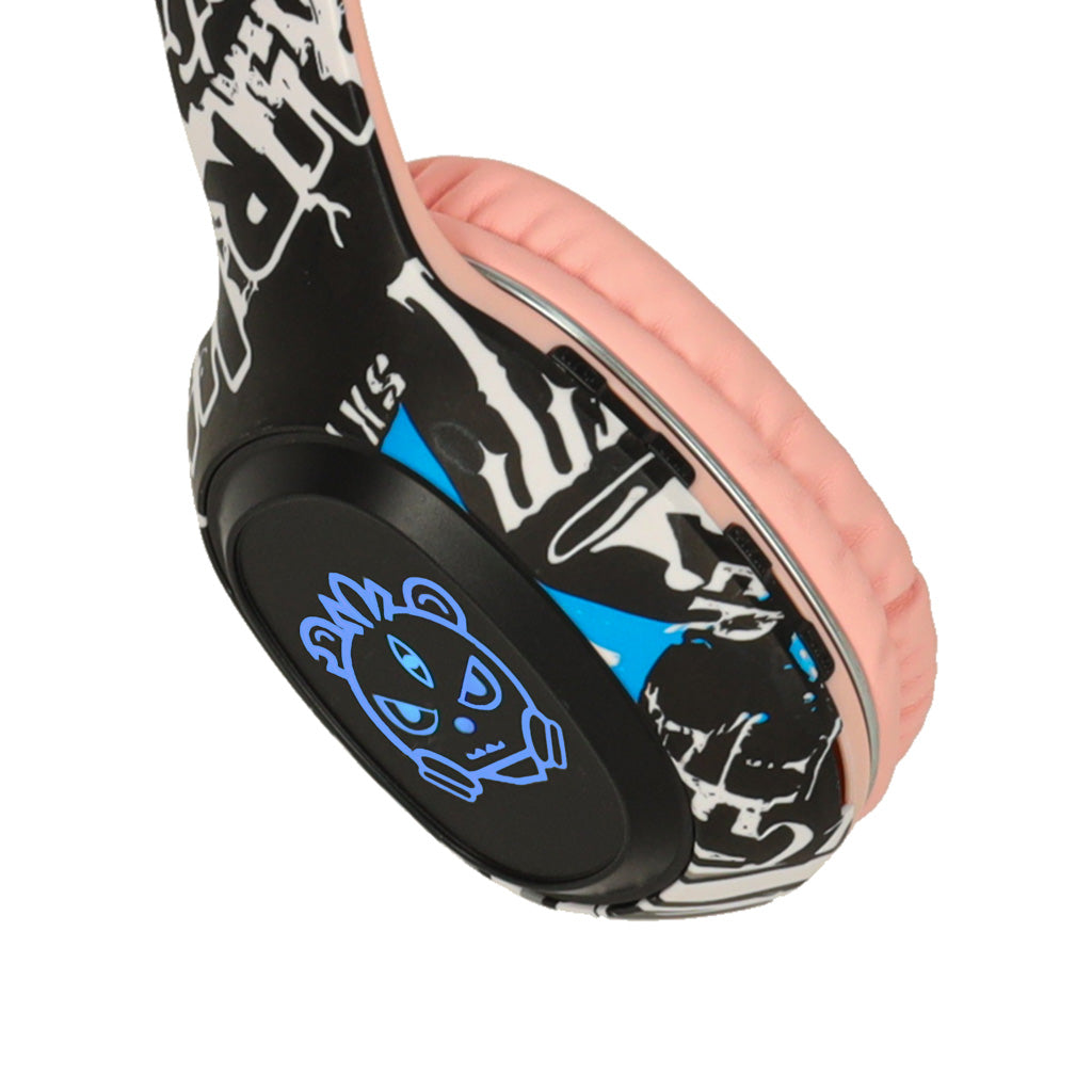 Wireless Bluetooth RGB Over-Ear Headphones 200mAh – Pink
