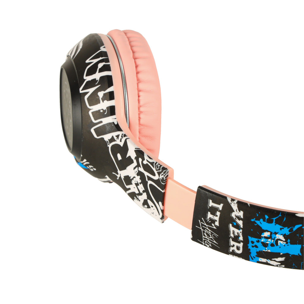Wireless Bluetooth RGB Over-Ear Headphones 200mAh – Pink
