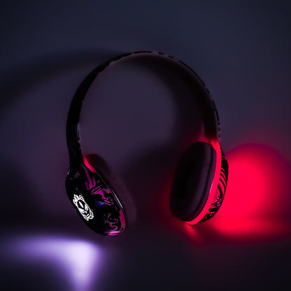 Wireless Bluetooth RGB Over-Ear Headphones 200mAh – Pink