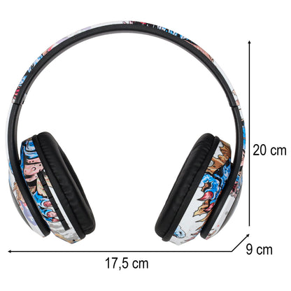 Bezprzewodowe słuchawki nauszne RGB Bluetooth z obsługą kart Micro SD i mikrofonem