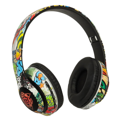 Wireless Bluetooth Headphones with RGB Lights & Graffiti Design