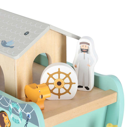 Wooden Noah's Ark Shape Sorter with Animal Figures