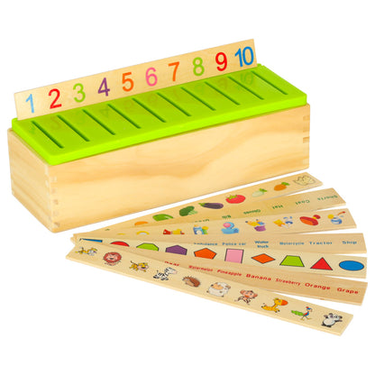 Drewniana układanka sorter kształtów 80 elementów
