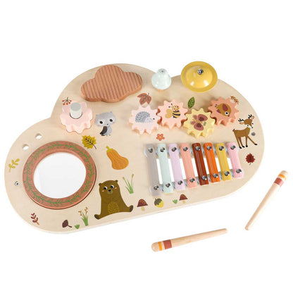 Wooden Musical Activity Table with Xylophone & Drum