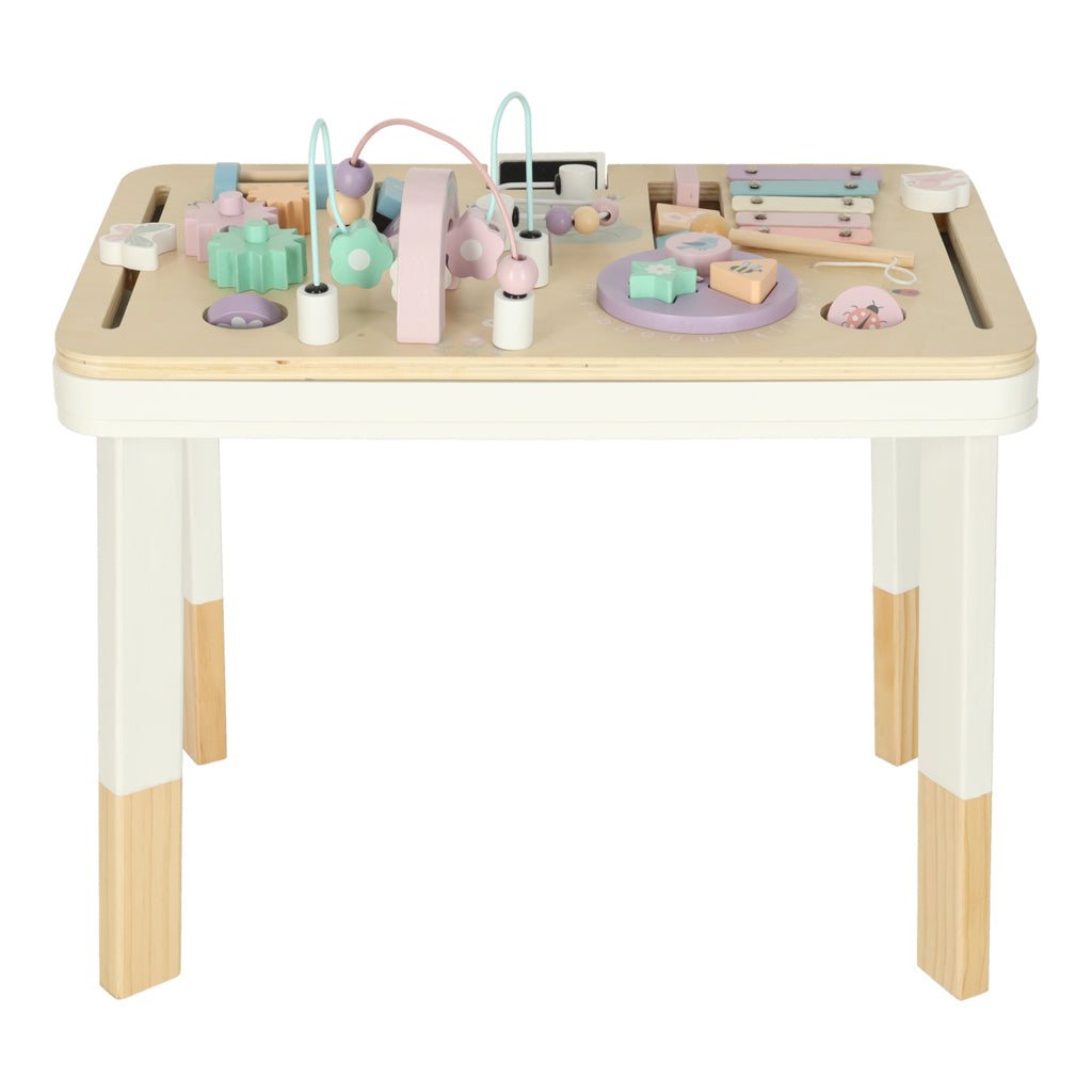 LULILO Drewniany stolik edukacyjny Ludo 2 w 1 – Różowy 3+